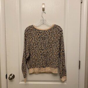 Honeydew Leopard  Lounge Set - Top